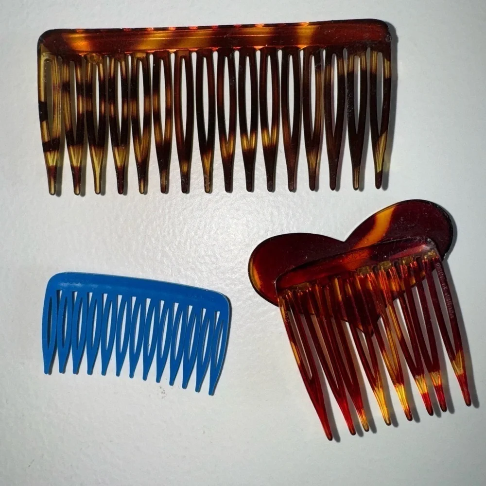 Goody Vintage 80s Goody Side Combs Tortoise Shell Lot